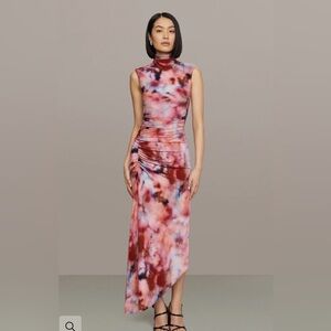 Amur Kai Printed Jersey Dress Ethereal Clouds